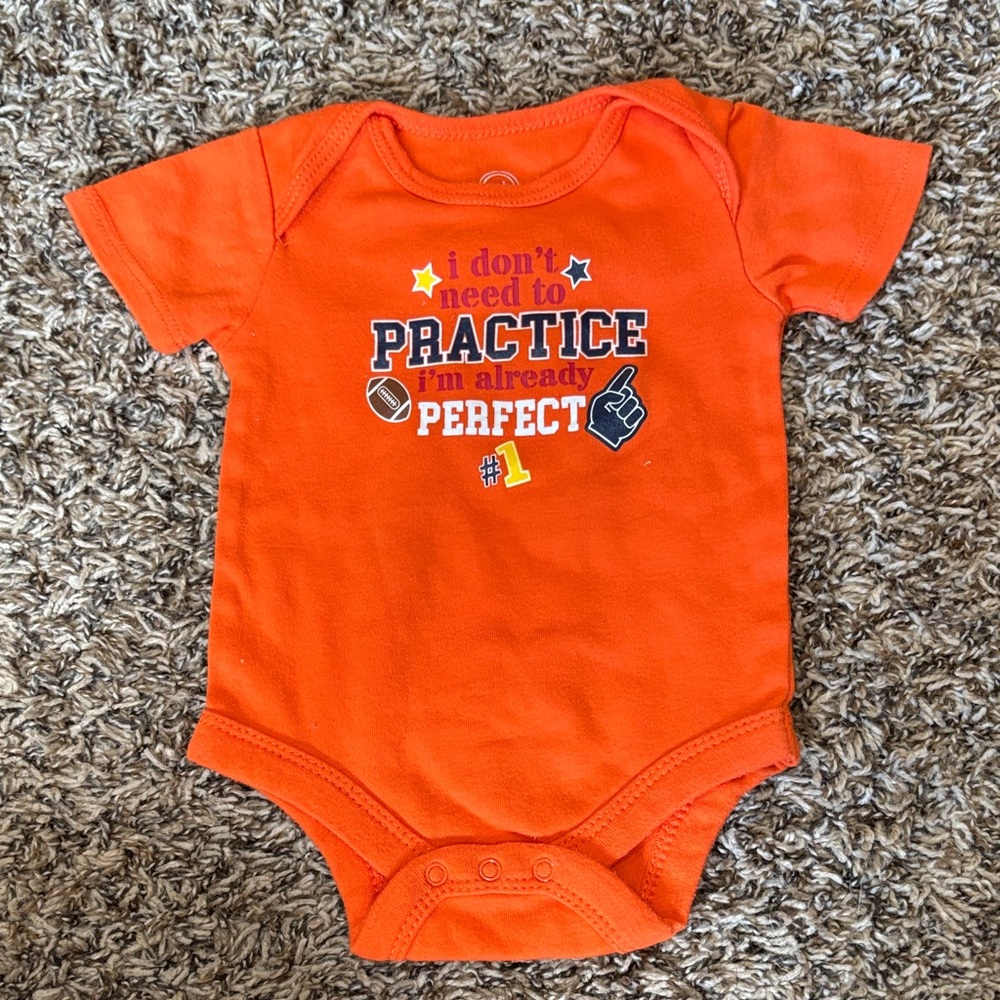 Wonder Nation Bright Orange Baby Bodysuit
